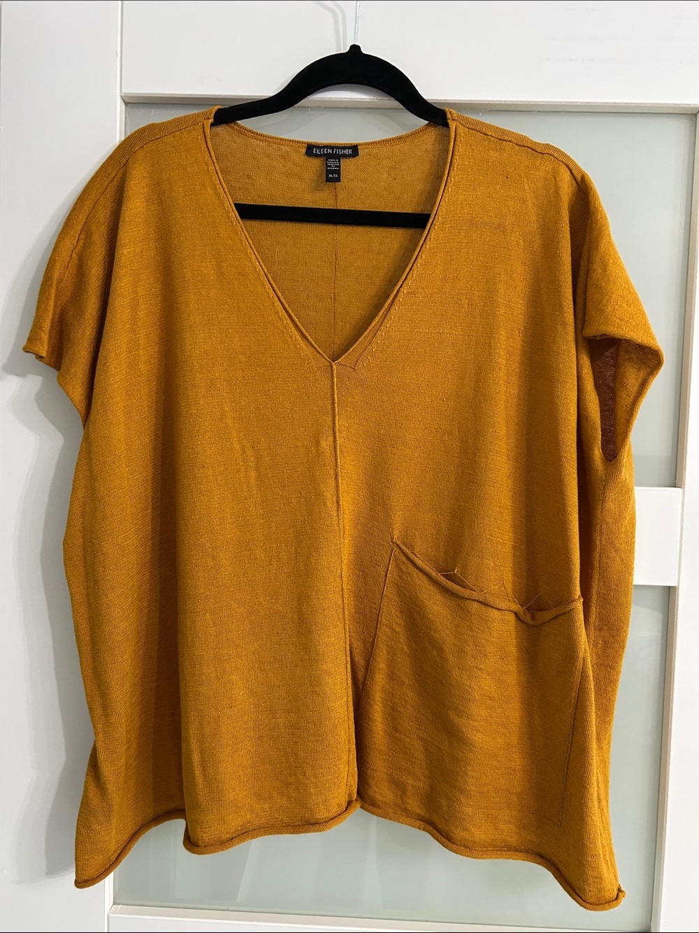 Eileen Fisher V-Neck Short Sleeve Tunic. Size XL. Never been worn.